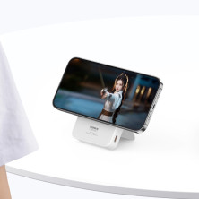 УМБ Baseus MagPro Magnetic Bracket Wireless Fast Charge 5000mAh 20W 2.4A QC3.0+PD3.0 з Бездротовою зарядкою Qi 15W Білий