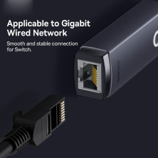 USB Переходник Baseus Lite Series Ethernet 1000 Mbps Type-A to RJ45 Серый