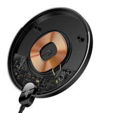 Беспроводное зарядное устройство Baseus LED Display Gen 2 Wireless Charger с технологией Qi 15W Черный