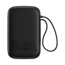 УМБ Baseus Qpow2 Dual-Cable 10000mAh 30W с технологией QC3.0+PD3.0 и 2*Type-C 30W кабелем Черный