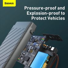 Пускозарядний пристрій Бустер Baseus Reboost Car Jamp Starter 3in1 12V 16000mAh 1600A з функцією Павербанка 65W 5V/3A та LED ліхтарика Чорний