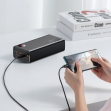 УМБ Baseus Adaman 40000mAh 22.5W з технологією QC3.0 + PD3.0 3USB+Type-C + Кабель USB to Micro Чорний
