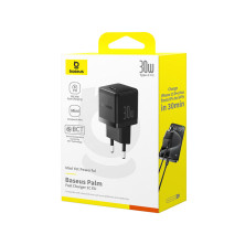 Сетевое зарядное устройство Baseus Palm Fast Charger 1C PD3.0 30W Type-C 3A Черный