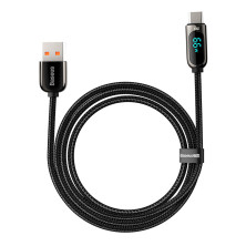 Кабель Baseus Display Series Fast Charging Data Cable USB to Type-C 66W 11V 6A 1m Черный