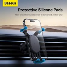 Автодержатель для телефона Baseus Stable Gravitational Car Mount Air Vent Version в воздуховод (SUWX020001) Черный