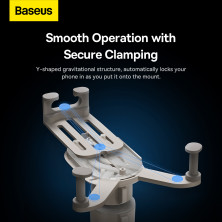 Бездротовий автомобільний зарядний пристрій Baseus Stable Gravitational Wireless Charging Car Mount Pro з технологією Qi 15W Білий