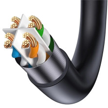 Кабель Baseus High Speed CAT7 Seven Types RJ45 10Gigabit Network Cable Ethernet Круглый 1.5m Черный
