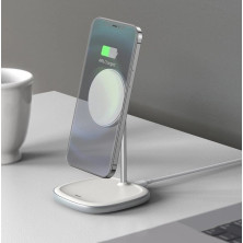 Беспроводное зарядное устройство Baseus Swan Magnetic с функцией MagSafe и Qi 15W Белый