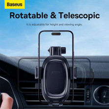 Автотримач для телефона Baseus UltraControl Pro Series Clamp-Type Car Holder Set на торпедо і в повітропровід Чорний
