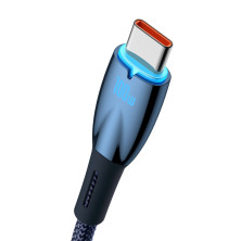 Кабель Baseus Glimmer Series Fast Charging Data Cable USB to Type-C 100W 20V 5A 2m Синій