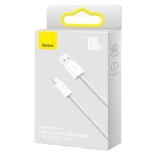 Кабель Baseus Dynamic Series Fast Charging Data Cable USB to Type-C 100W 20V 5A 1m Белый