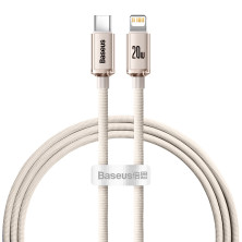 Кабель Baseus Crystal Shine Series Fast Charging Data Cable Type-C to Lightning PD 20W 1.2m Розовый