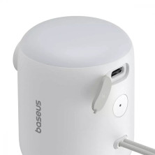 Портативний аккумуляторный насос Baseus PocketGo Portable Air Pump 1600mAh с фонариком Белый