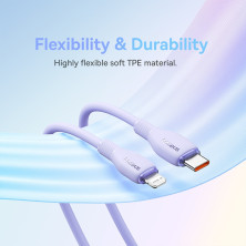 Кабель Baseus Pudding Series Fast Charging Data Cable Type-C to Lightning PD 20W 2m Фиолетовый