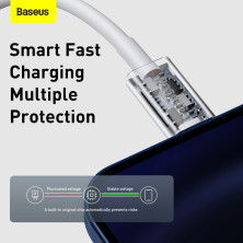 Кабель Baseus Superior Series Fast Charging Data Cable Type-C to Lightning PD 20W 1.5m Білий