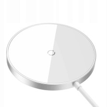 Бездротовий зарядний пристрій Baseus Simple Mini3 Magnetic з функцією MagSafe і Qi 15W Сріблястий
