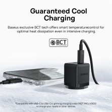 Сетевое зарядное устройство Baseus Palm Fast Charger QC3.0+PD3.0 20W USB+Type-C 3A Черный