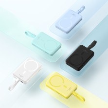 УМБ Baseus Magnetic Mini Wireless Fast Charge 10000mAh 20W 2.4A QC3.0+PD3.0 з функцією MagSafe та Qi 15W і iP 20W кабелем Чорний