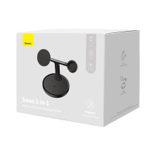 Беспроводное зарядное устройство Baseus Swan 3in1 Magnetic с функцией MagSafe и Qi 20W Черный