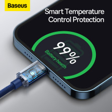 Кабель Baseus Crystal Shine Series Fast Charging Data Cable Type-C to Lightning PD 20W 1.2m Синій