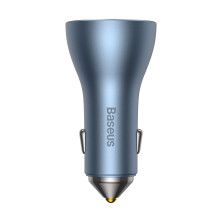 Автомобильное зарядное устройство Baseus Golden Contactor Pro Triple Fast Charger Car Charger 65W USB+2Type-C Голубой