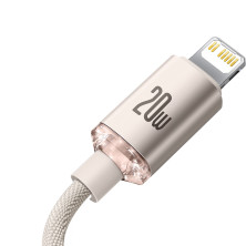 Кабель Baseus Crystal Shine Series Fast Charging Data Cable Type-C to Lightning PD 20W 2m Розовый
