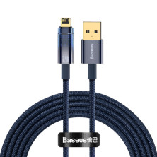 Кабель Baseus Explorer Series Auto Power-Off Fast Charging Data Cable USB to Lightning 2.4A 2m Синій