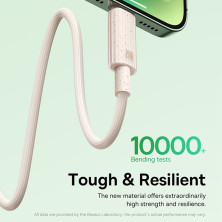 Кабель Baseus Habitat Series Fast Charging Data Cable USB to Lightning 2.4A 2m Розовый