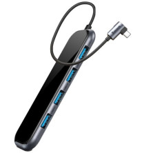 USB-хаб Baseus 5in1 Multi-functional 5-Port Type-C HUB Adapter Type-C to USB3.0*4, Type-C(PD)*1 Сірий