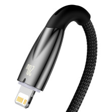 Кабель Baseus Glimmer Series Fast Charging Data Cable Type-C to Lightning PD 20W 2m Черный
