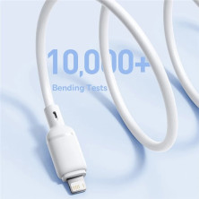 Кабель Baseus Silky Series Fast Charging Data Cable USB to Lightning 2.4A 1m Білий