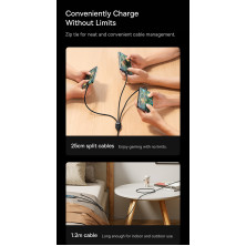 Кабель Baseus Flash Series 2 3-in-1 Fast Charging Data Cable USB to Lightning+Type-C+MicroUSB 100W 1.2m Черный