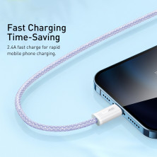 Кабель Baseus Dynamic 2 Series Fast Charging USB to Lightning 2.4A 2m Фіолетовий