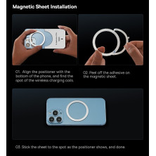 Беспроводное автомобильное зарядное устройство Baseus CW01 Magnetic Wireless Charging Car Mount 40W с функцией MagSafe и Qi 15W+Type-C 25W Белый