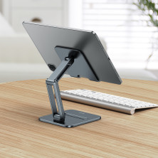 Підставка для планшета настільна Baseus Desktop Biaxial Foldable Metal Stand for Tablets Сірий