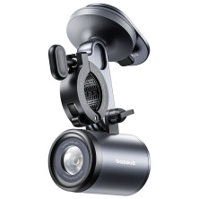 Тримач з ліхтариком телефону на велосипед Baseus PrimeTrip Series Dual-Color Bike Light 2-in-1 Set Чорний