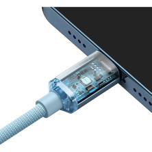 Кабель Baseus Crystal Shine Series Fast Charging Data Cable Type-C to Lightning PD 20W 2m Блакитний