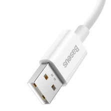 Кабель Baseus Superior Series Fast Charging Data Cable USB to Type-C 65W SUPERVOOC 1m Білий