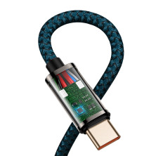 Кабель Baseus Legend Series Elbow Fast Charging Data Cable Type-C to Type-C 100W 20V 5A 2m Синій
