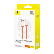 Кабель Baseus 0℃ Series Fast Charging Data Cable USB to Type-C 100W 20V 5A 1m Помаранчевий