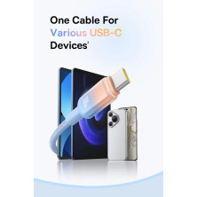 Кабель Baseus Discolor Series Fast Charging Data Cable USB to Type-C 100W 20V 5A 1m Блакитний