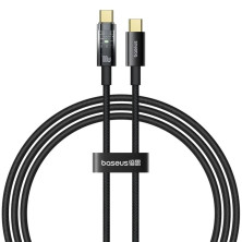 Кабель Baseus Explorer Series Auto Power-Off Fast Charging Data Cable Type-C to Type-C 100W 20V 5A 1m Черный
