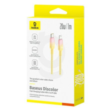 Кабель Baseus Discolor Series Fast Charging Data Cable Type-C to Lightning PD 20W 1m Желтый