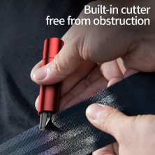 Аварийный молоток и нож для ремня автомобильный Baseus Sharp Tool Safety Hammer Красный