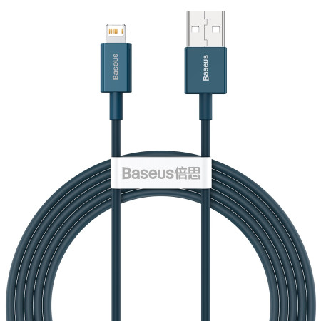Кабель Baseus Superior Series Fast Charging Data Cable USB to Lightning 2.4A 2m Синий