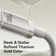 Кабель Baseus Titanium Alloy Series Fast Charging Data Cable USB to Type-C 100W 20V 5A 1m Серый