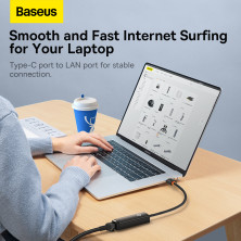 USB Переходник Baseus Lite Series Ethernet 1000 Mbps Type-C to RJ45 Черный