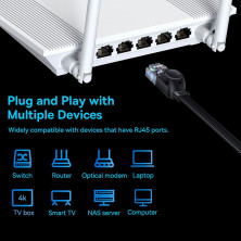 Кабель Baseus High Speed RJ45 Gigabit Network Cable Ethernet Плоский 10m Черный