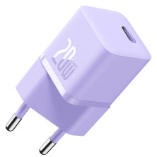 Мережевий зарядний пристрій Baseus GaN5 Fast Charger 1C PD3.0 20W Type-C 3A Фіолетовий