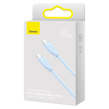 Кабель Baseus Jelly Liquid Silica Gel Fast Charging Data Cable Type-C to Type-C 100W 20V 5A 2m Синій